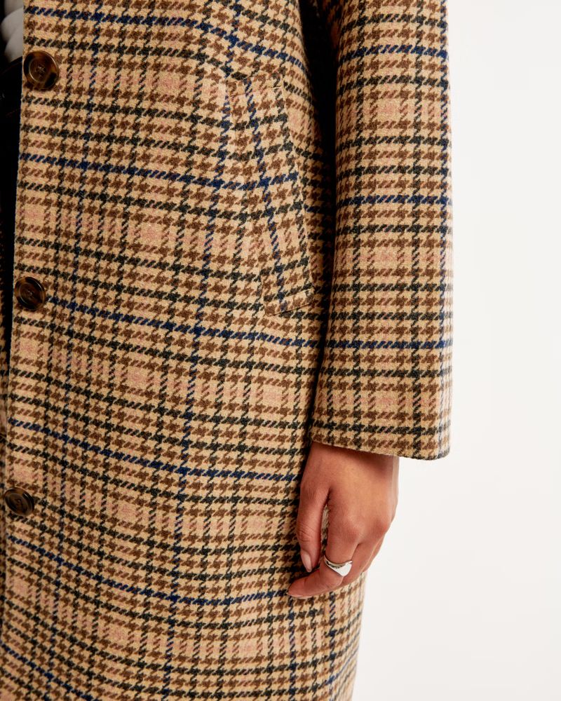 Women's Wool-Blend Mod Coat | Women's New Arrivals | Abercrombie.com | Abercrombie & Fitch (US)