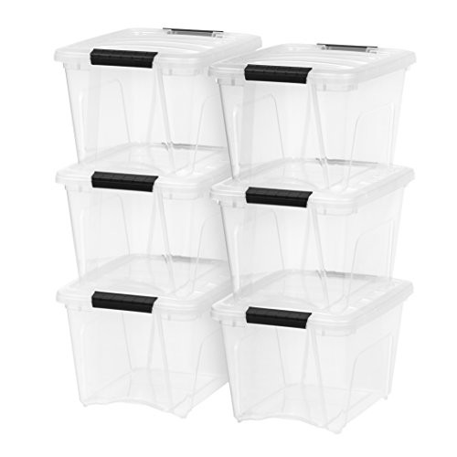 IRIS USA 19 Qt. Plastic Storage Bin Tote Organizing Container with Durable Lid and Secure Latching B | Amazon (US)