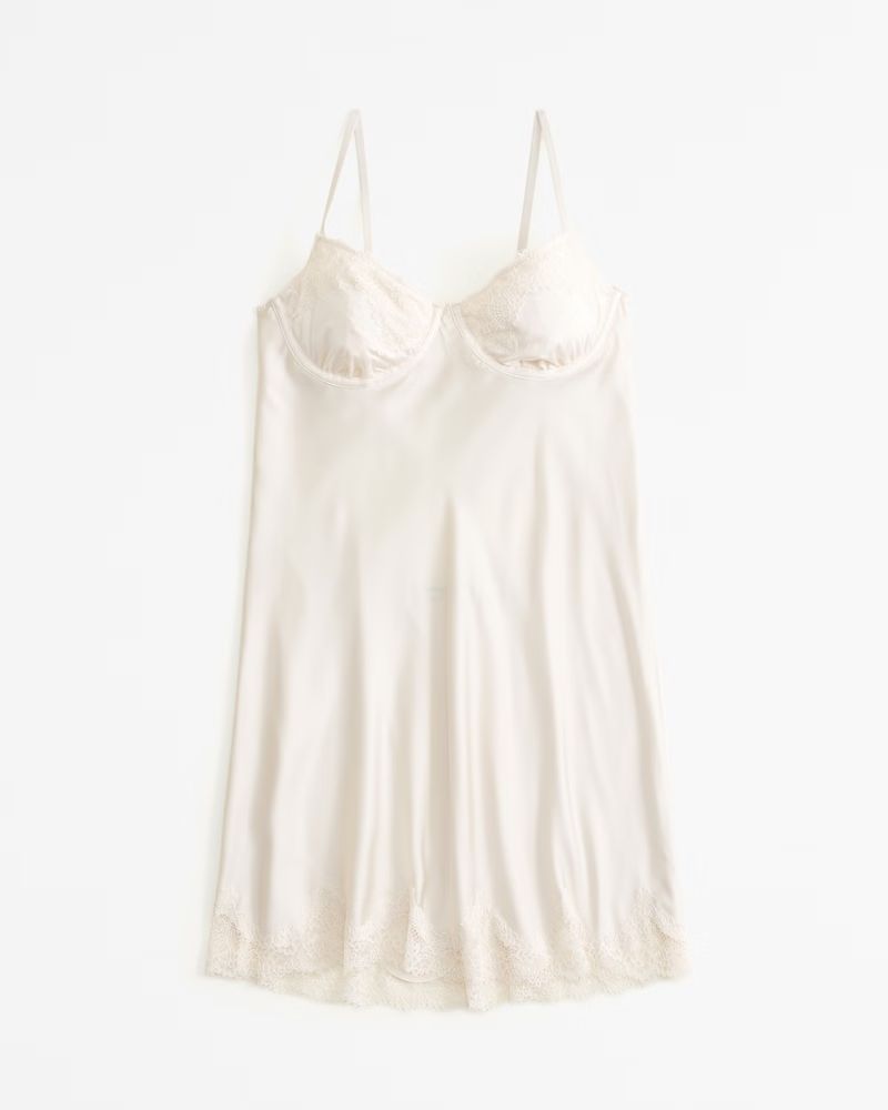Women's Lace and Satin Nightie | Women's The A&F Wedding Shop | Abercrombie.com | Abercrombie & Fitch (US)