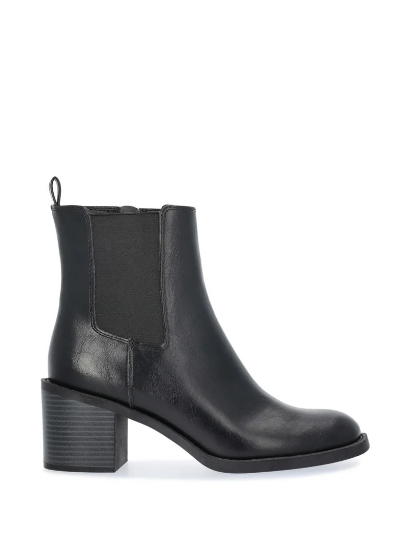 Time and True Women's Faux Leather Chelsea Boots | Walmart (US)