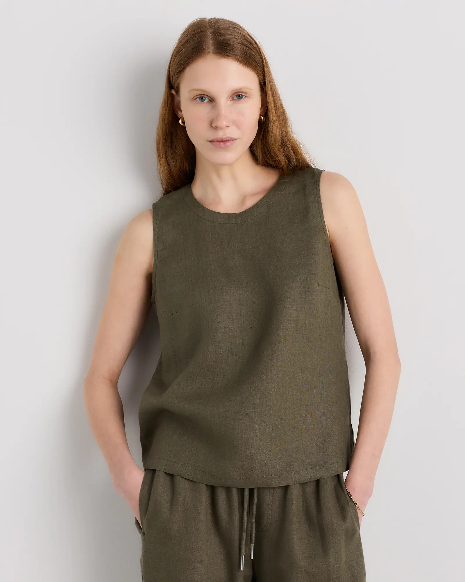 100% European Linen Tank in Flax | Quince