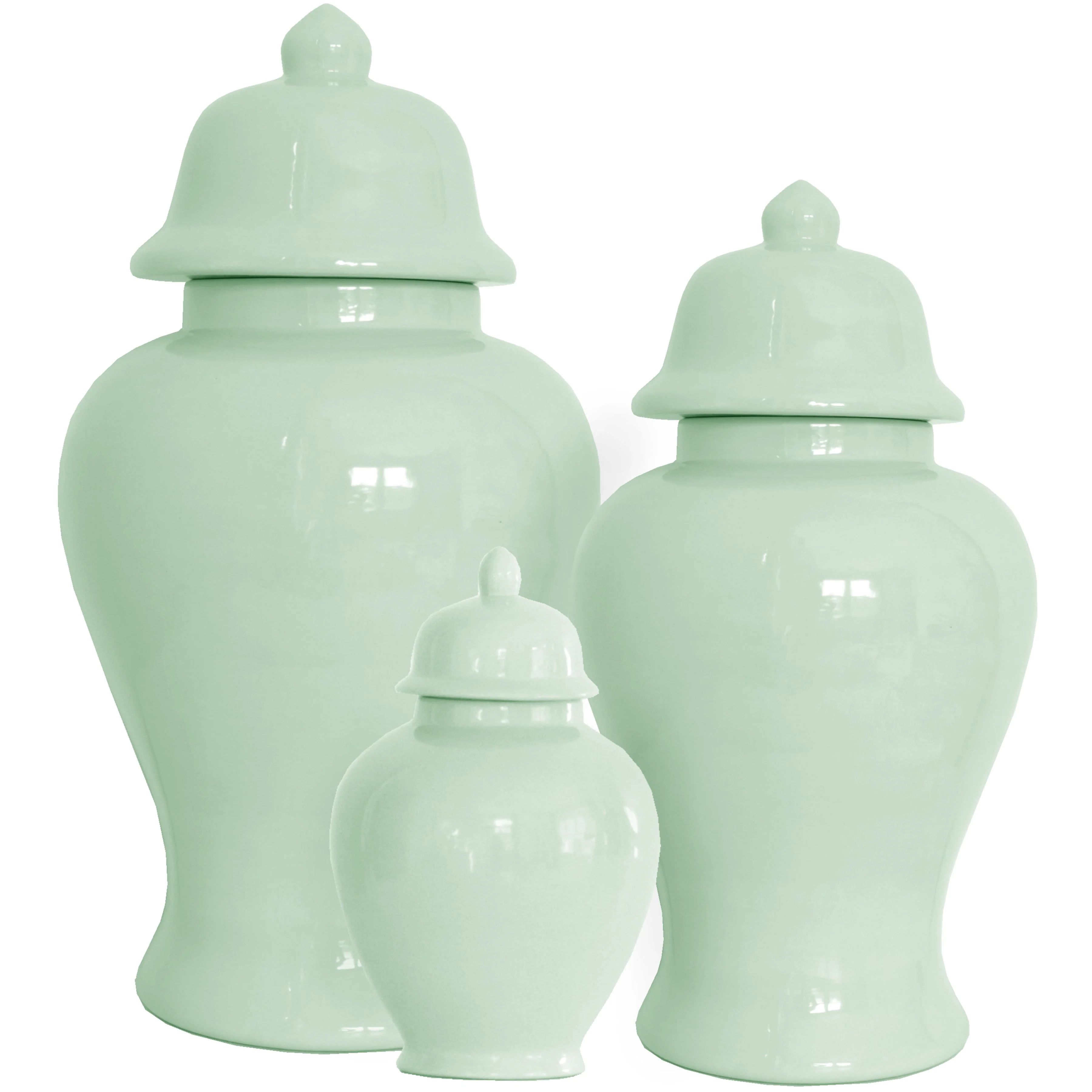 Sea Glass Green Ginger Jars | Ruby Clay Company