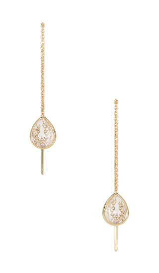 Crystal Drop Earrings in Gold | Revolve Clothing (Global)