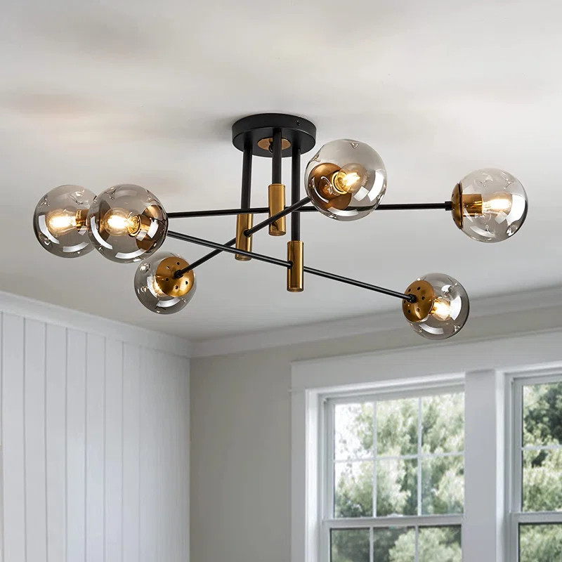 Orean 6-light 33.6" Semi Flush Mount | Wayfair Professional