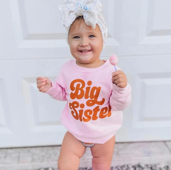 Big Sister retro ©  Little Girl Sweater  Sister Shirt  - Etsy | Etsy (US)