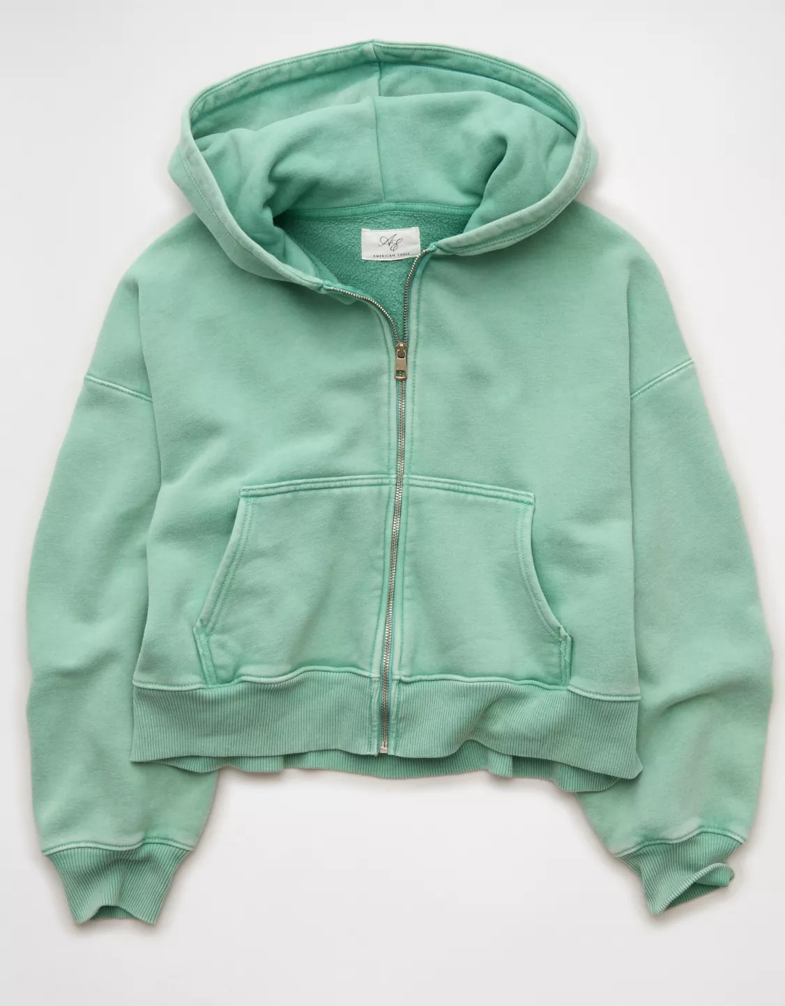 AE Full-Zip Balloon Sleeve Hoodie | American Eagle Outfitters (US & CA)