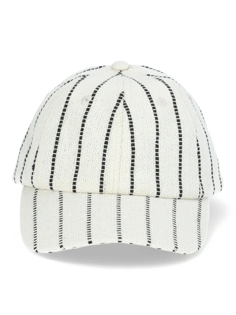 Time and Tru Women’s Woven Stripe Baseball Hat | Walmart (US)