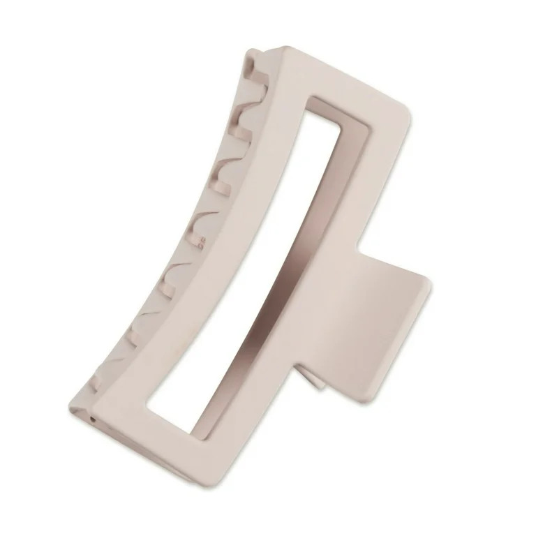 Scunci Soft Touch Open Cut Rectangle Claw Clip, Blush Beige, 1 Count | Walmart (US)