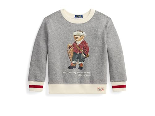 POLO RALPH LAUREN Boys, Polo Bear Fleece Sweatshirt (Toddler/Little Kid), HOL25 Bear Vintage Pepper Heather, 2, Toddler | Amazon (US)