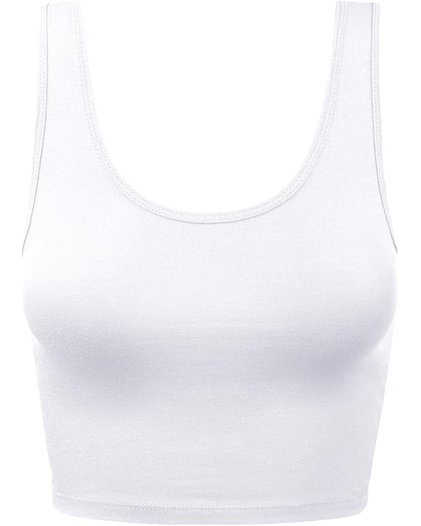 HATOPANTS Women's Sleeveless Racerback Crop Tank Top Camisole Backless Scoop Neck Shirts | Amazon (US)