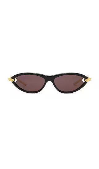 New Knot Sunglasses in Black, Gold, & Grey | Revolve Clothing (Global)