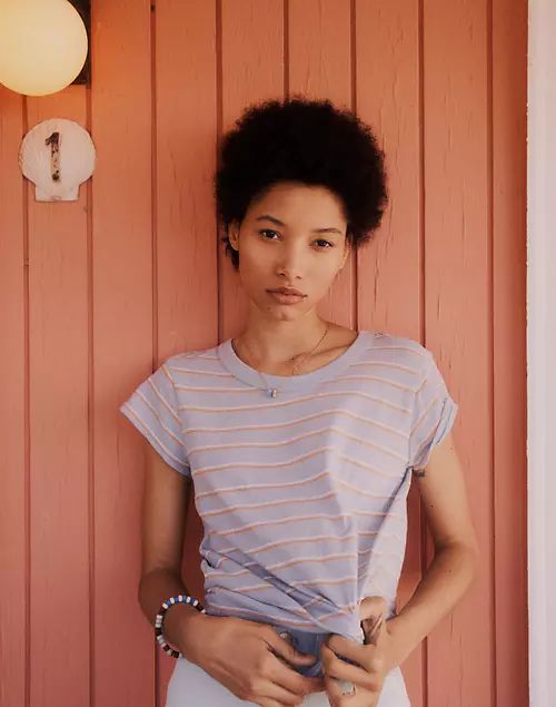 The Perfect Vintage Tee in Longhart Stripe | Madewell