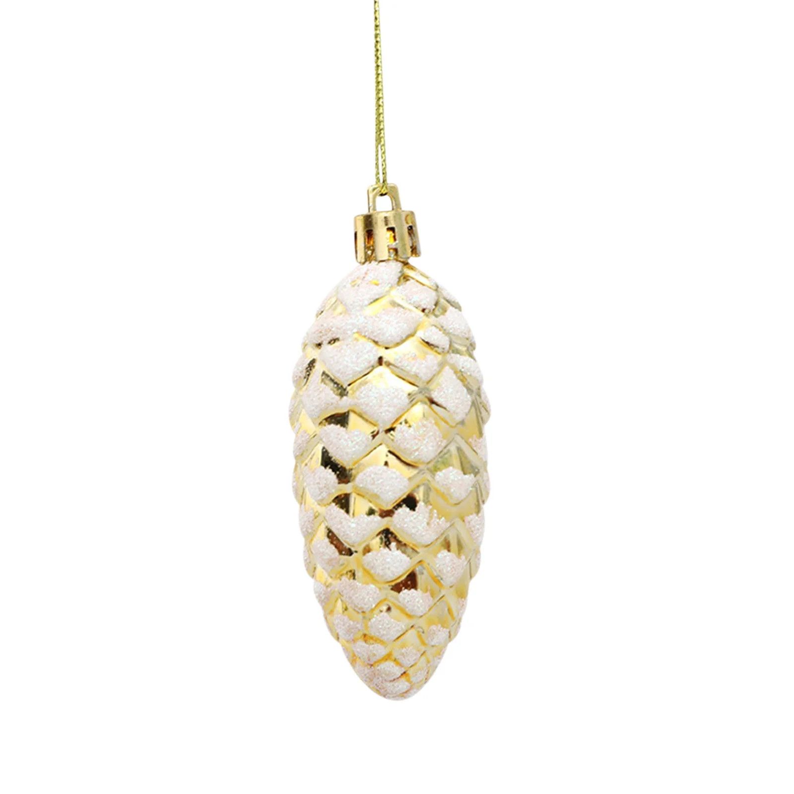 5 Pcs Christmas Pinecone Glass Ornaments- Fall Hanging Pine Cone Painted Glass Ornaments- Glitter... | Walmart (US)