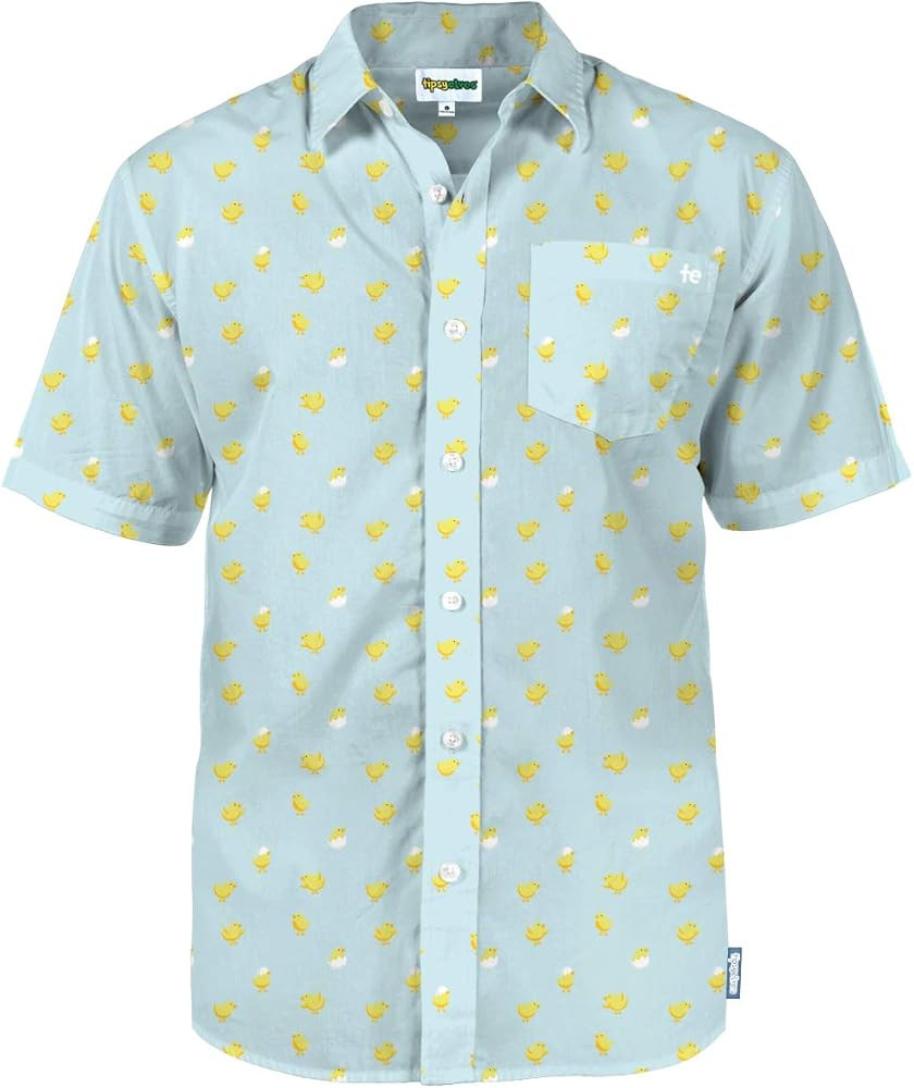 Tipsy Elves Easter Shirts for Men Peeps® Officially Licensed Men’s Short Sleeve Button Down Pa... | Amazon (US)
