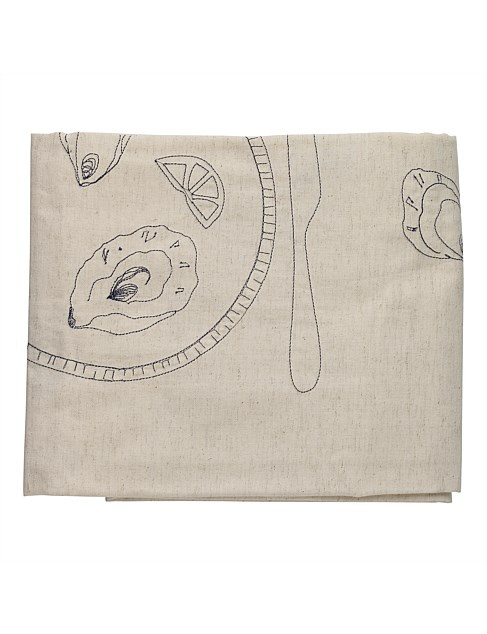 Ecology Feast Table Cloth 150x240 Flax | David Jones | David Jones (Australia & New Zealand)