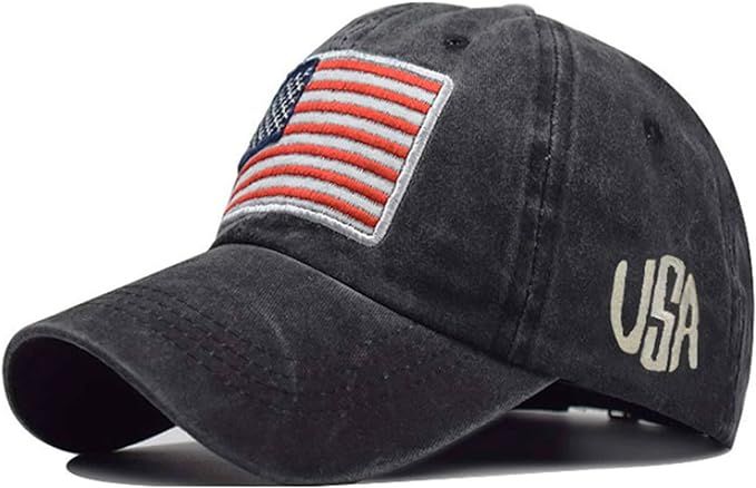 IZUS Washed Baseball-Hats American-Flag Distressed - 100% Distressed Cotton Dad Hat Embroiderred ... | Amazon (US)