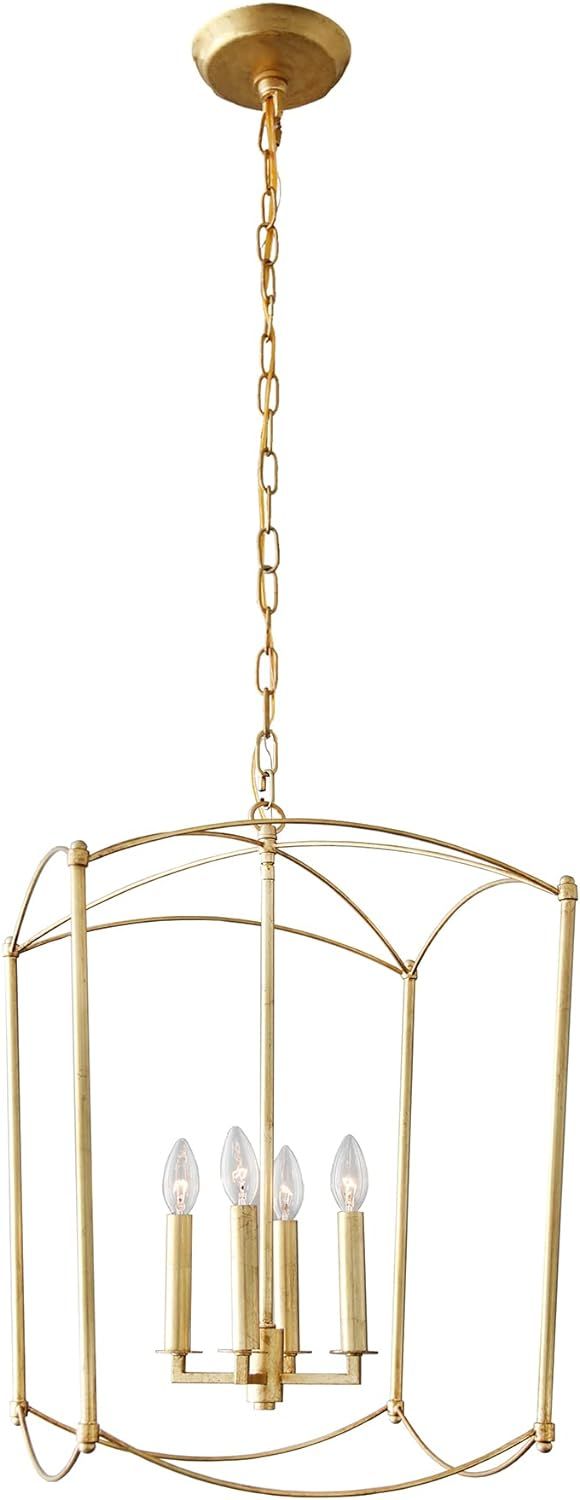 AA Warehousing 4-Light Caged Chandelier in Gold Finish | Amazon (US)