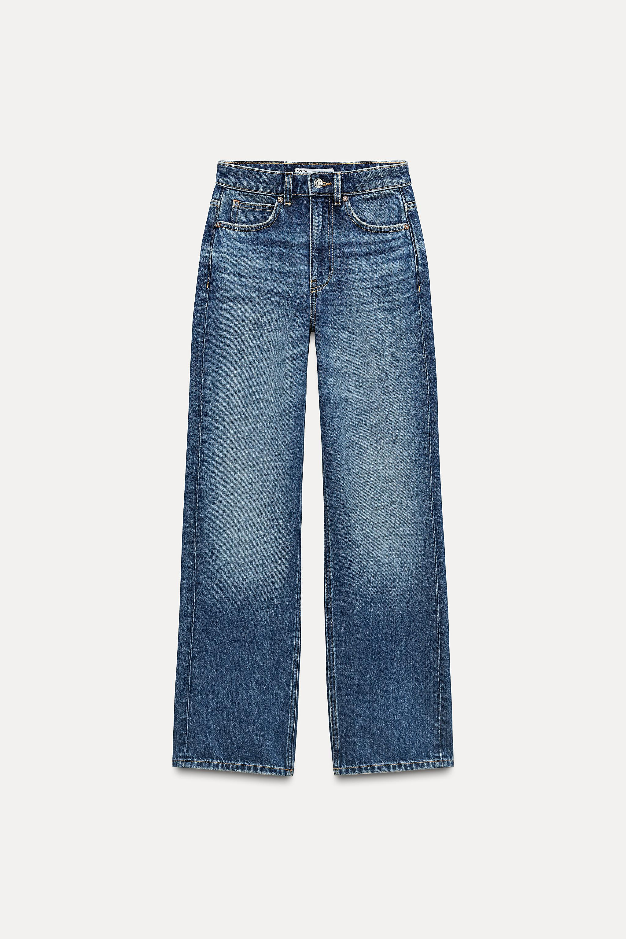 STRAIGHT LEG LONG LENGTH Z1975 JEANS WITH A HIGH WAIST | Zara US