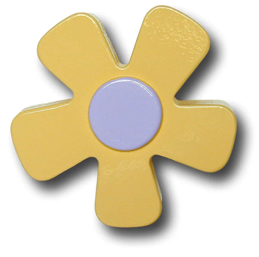 Oversized Handpainted 3 1/2" Flower Novelty Knob | Wayfair North America