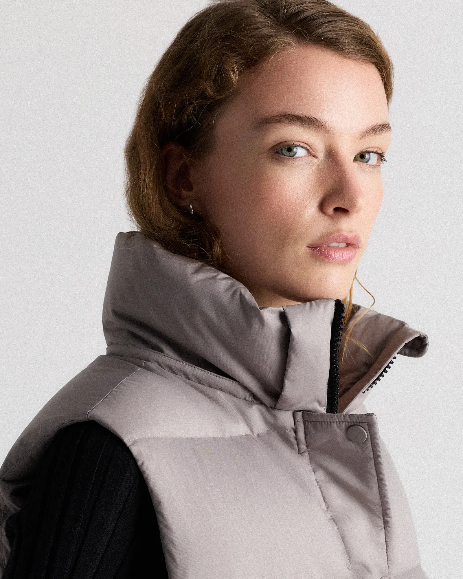 Responsible Down Puffer Vest in Morel Grey | Quince