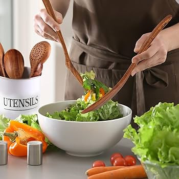 Zulay Kitchen 6-Piece Wooden Cooking Spoons Set – Heat-Resistant, Smooth Teak Utensils with Com... | Amazon (US)