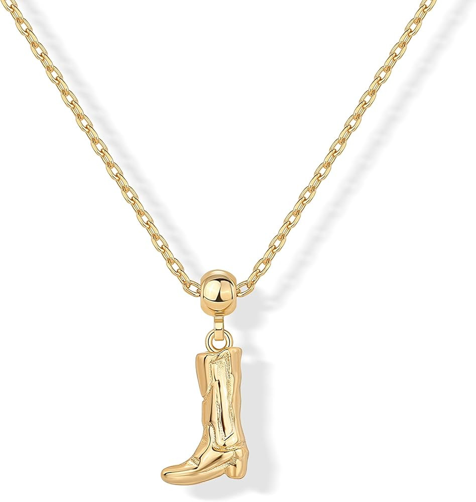 PAVOI Adjustable Whimsical Gold Charm Necklace for Women, 14K Gold Plated Cute Dainty Pendant Nec... | Amazon (US)