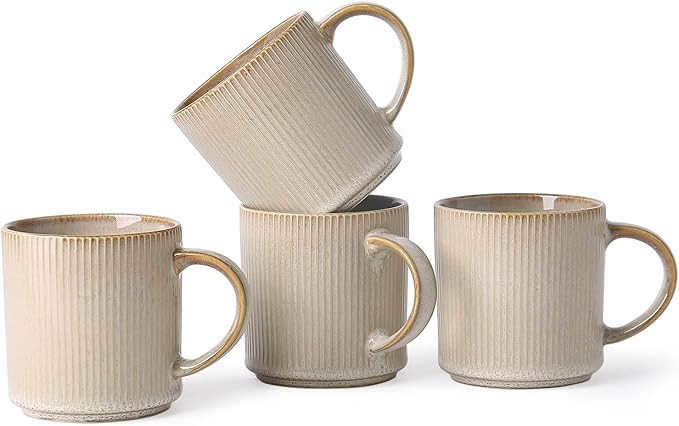 MONITO Coffee Mugs Set of 4, 16Oz Mugs Set, Ceramic Coffee Cups with Large Handles, Suitable for ... | Amazon (US)