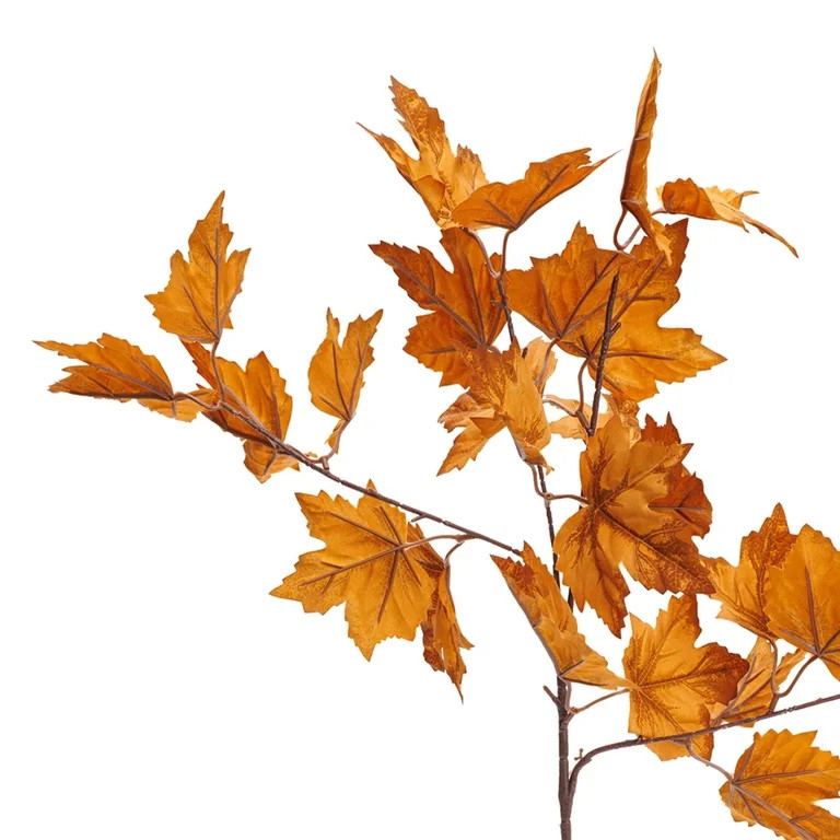 My Texas House Fall Faux Maple Leaf Stem, Yellow, 20" | Walmart (US)