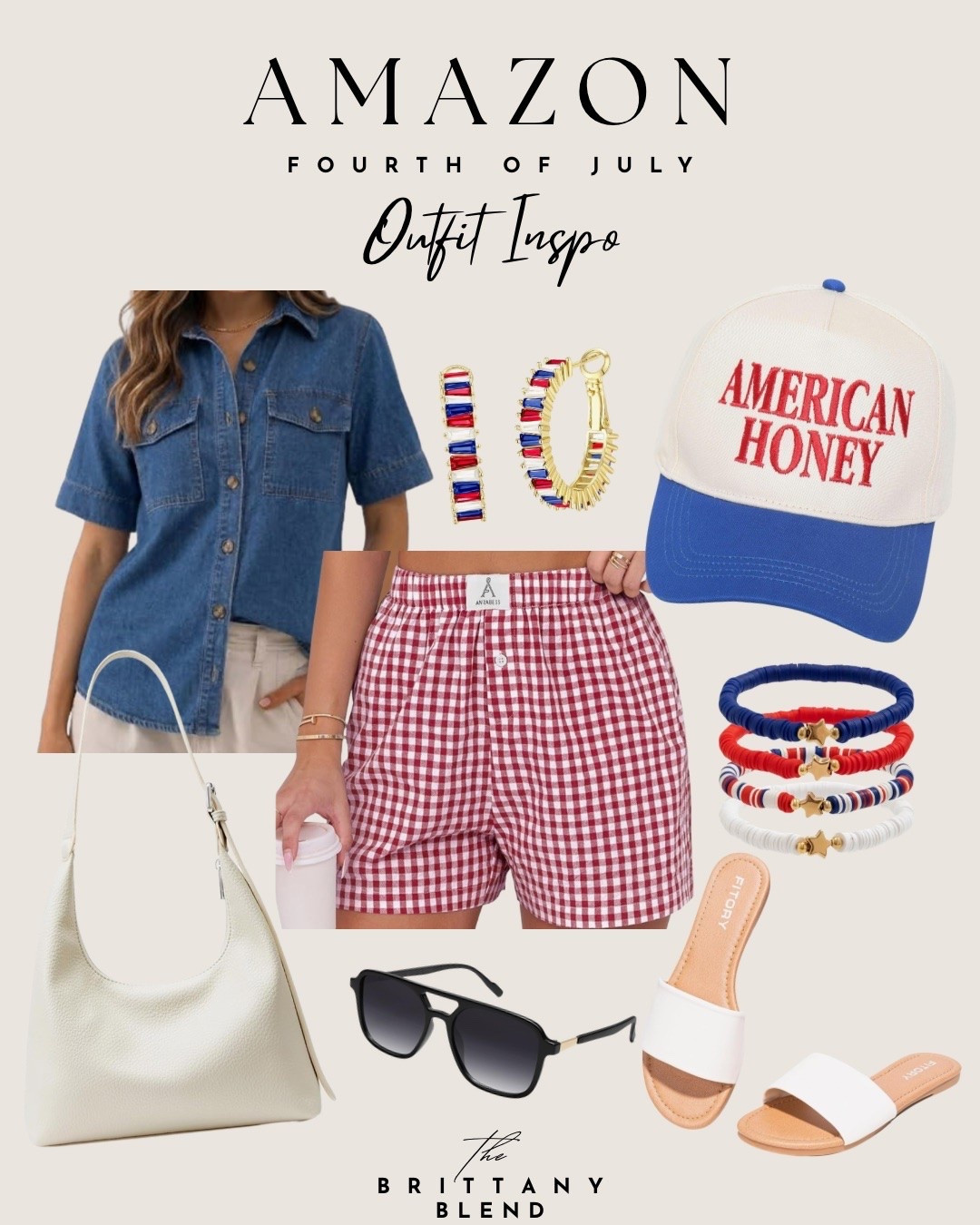 Amazon finds that are casual, cute, & giving all the Americana summer vibes for the Fourth of July ❤️🤍💙

Amazon Fashion | 4th of July Outfit | Americana Style | Summer Outfit Inspo | Casual Chic | Coastal Cowgirl | Denim Top | Gingham Shorts | Patriotic Outfit | Red White and Blue | Amazon Finds | Summer Fashion | Country Concert Outfit | Neutral Accessories | Everyday Style | Trendy Summer Looks | Affordable Fashion | Beachy Style | Mom Style | Vacation Outfit | Minimal Chic | American Honey Hat

#LTKootd #LTKSeasonal