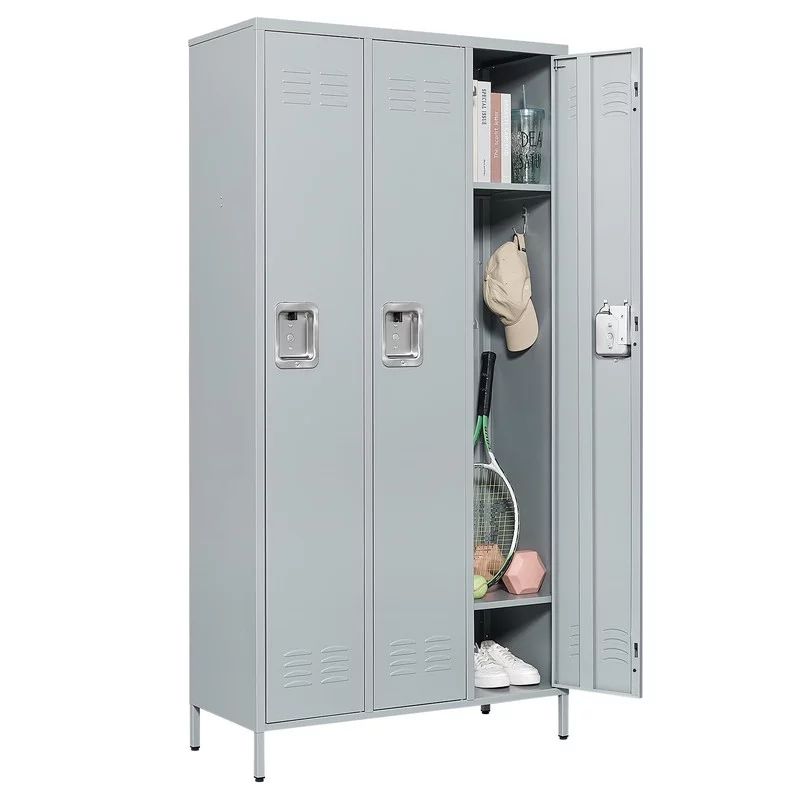 STANI Metal Locker 3 Doors Employees Locker Storage Cabinet Locker School Hospital Gym Locker Req... | Walmart (US)