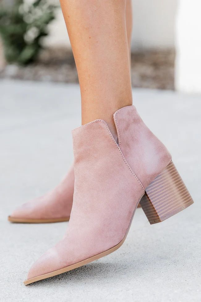 Ava Taupe Classic Pointed Bootie | Pink Lily