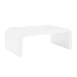 Bellagio 50 in. L White Modern Coffee Table | The Home Depot