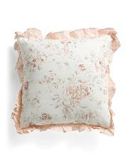 20x20 Floral Printed Ruffle Pillow | TJ Maxx