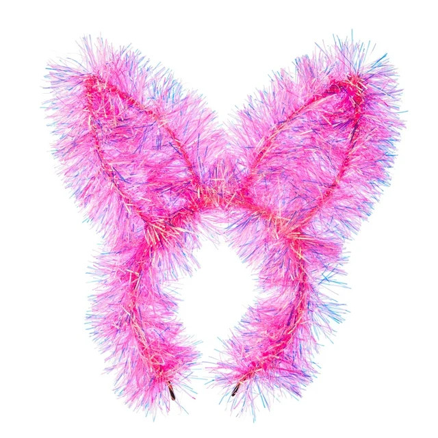 Easter Pink Tinsel Bunny Ears Headband, by Way To Celebrate | Walmart (US)