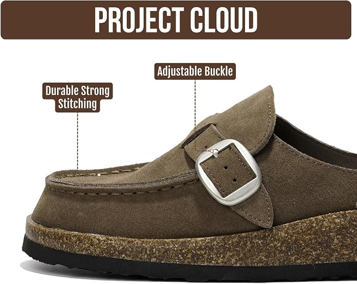Project Cloud 100% Genuine Leather Moccasin Style Clogs for Women (Carline) | Amazon (US)