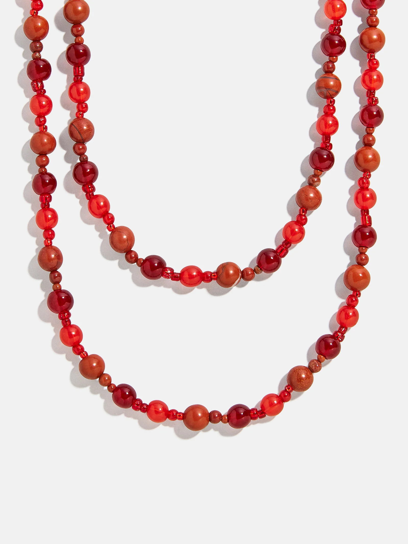 Charlotte Beaded Necklace - Red Jasper | BaubleBar