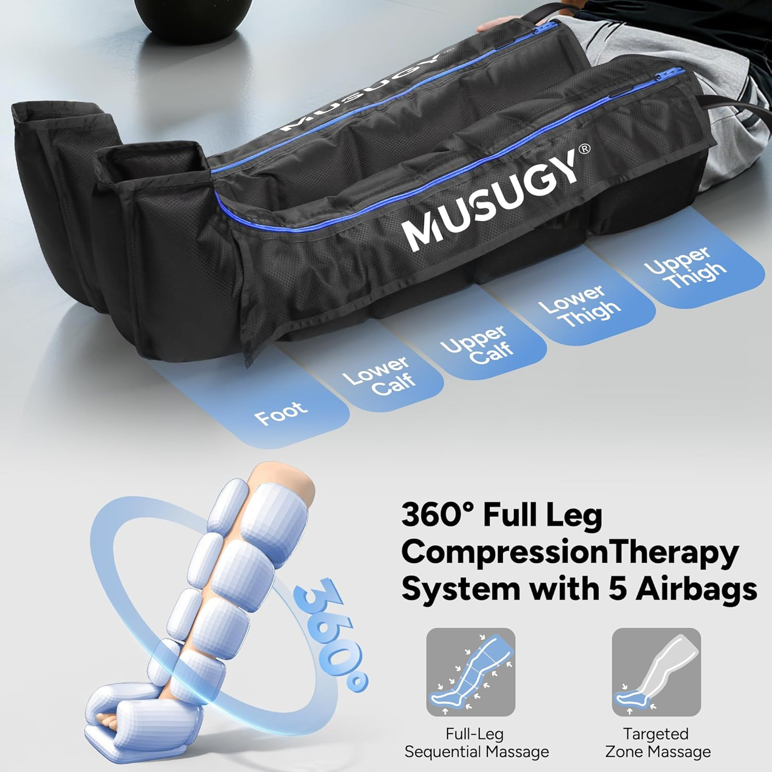 Sequential Air Compression Recovery System : Professional Full Leg Compression Boots for Circulat... | Amazon (US)