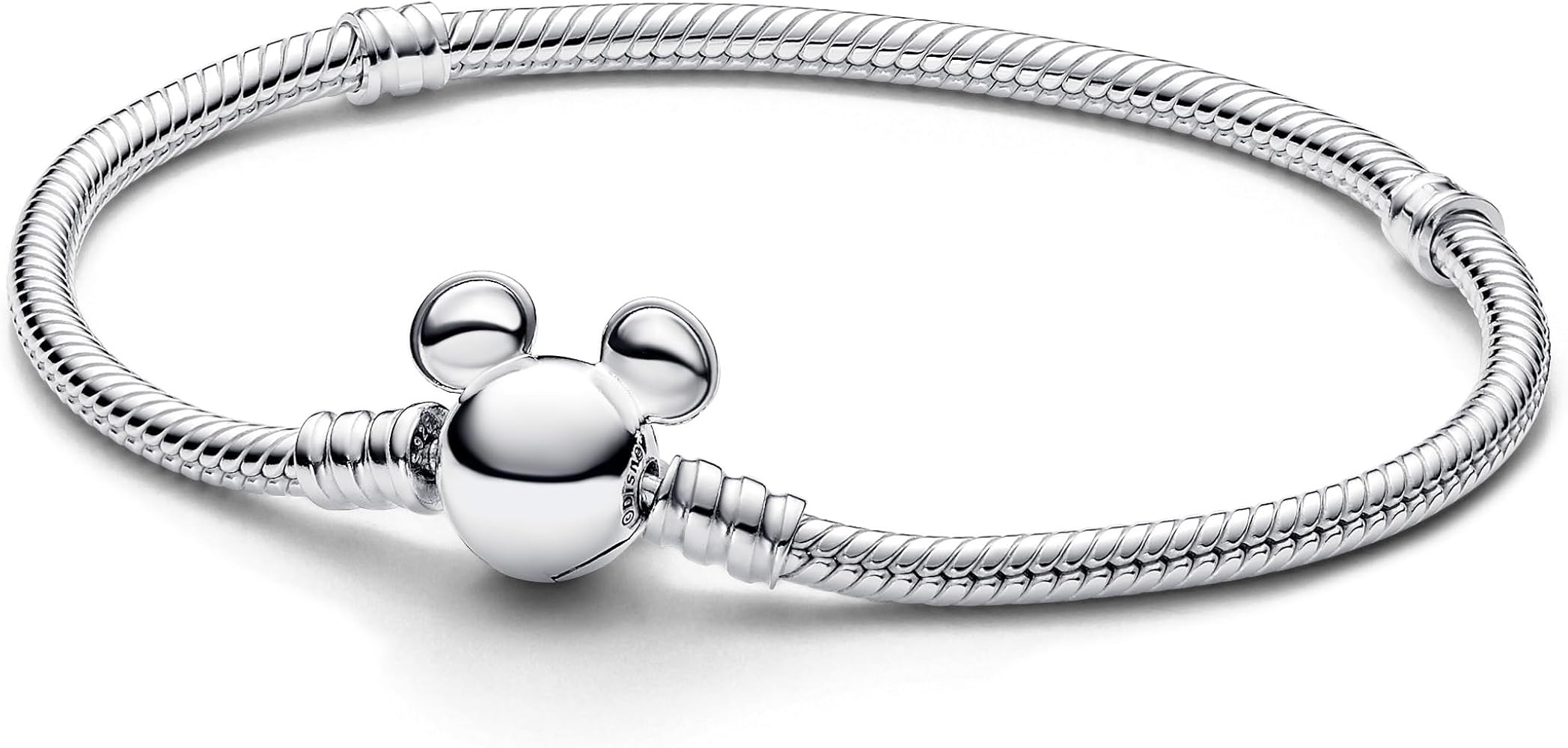 Pandora Disney Mickey Mouse Clasp Moments Snake Chain Bracelet 593061C00-19 | Amazon (US)