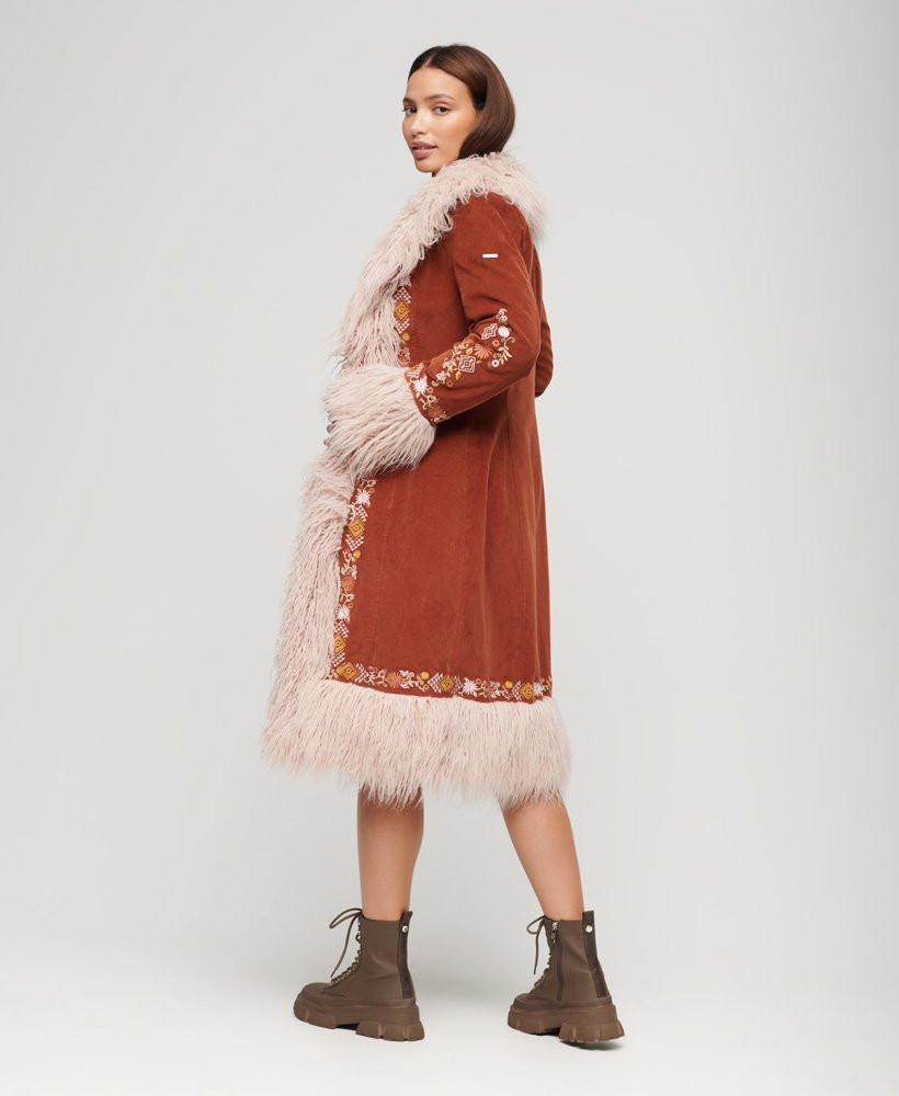 Embroidered Long Afghan Coat | Superdry (US)
