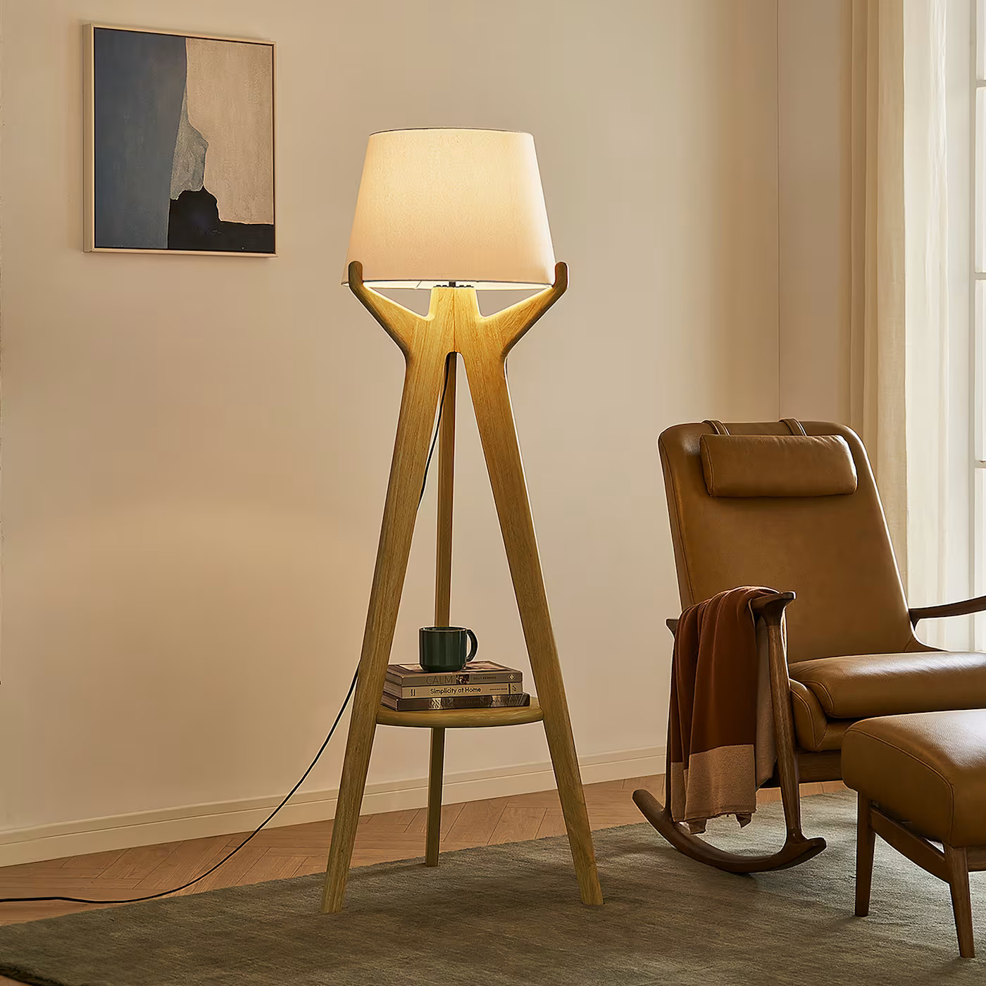 Karo Tripod Floor Lamp, WhitewashedSale | Castlery US