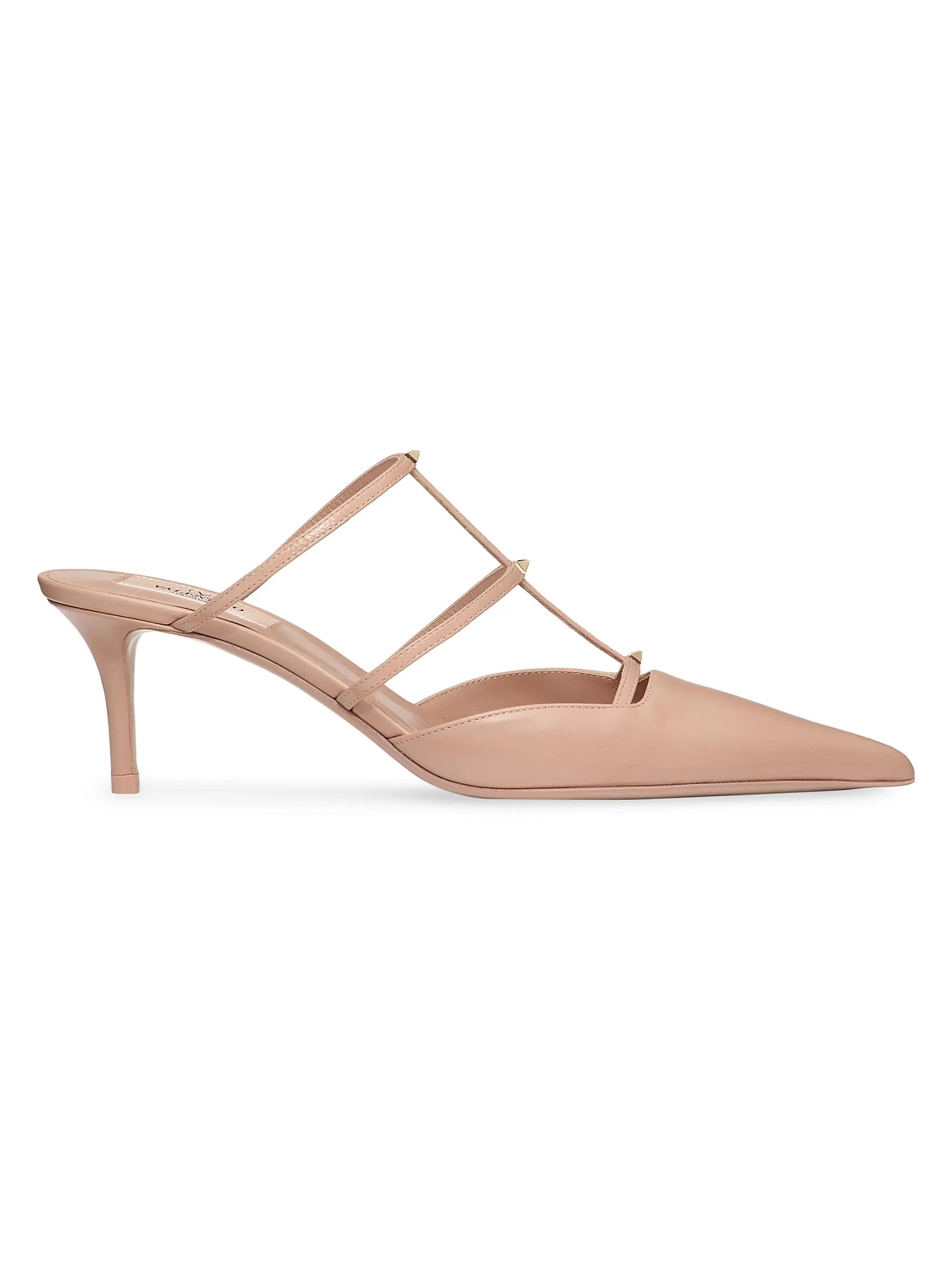 Rockstud Wispy Calfskin Mules 60MM | Saks Fifth Avenue