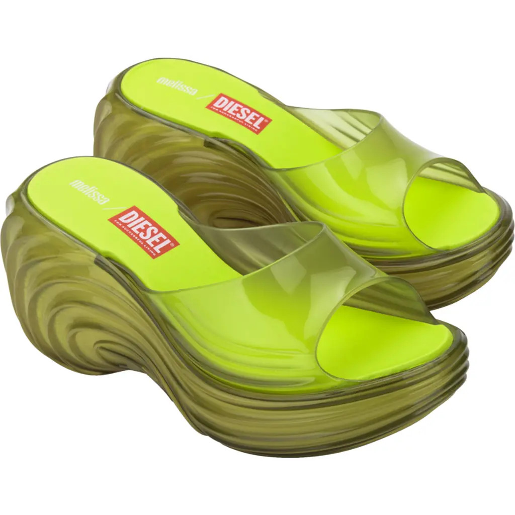 Melissa x Diesel Platform Slide Sandal in Transparent Yellow at Nordstrom, Size 8 | Nordstrom