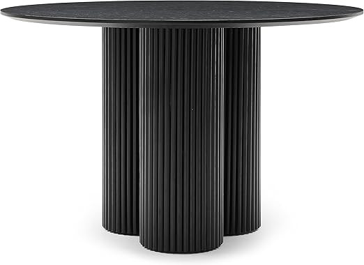 Meridian Furniture Simba Collection Mid-Century Modern Dining Table with Veneer 48" Top, Solid Wo... | Amazon (US)