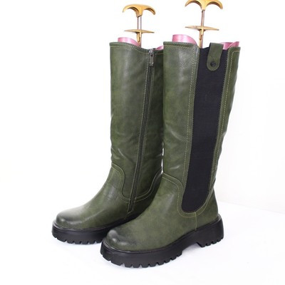 Heavenly feet Women's Zinnia Boots Green Vegan Leather Zip Up Sides UK Size 3  | eBay | eBay UK