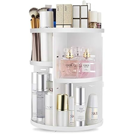 Syntus 360 Rotating Makeup Organizer, DIY Adjustable Bathroom Makeup Carousel Spinning Holder Rack,  | Amazon (US)