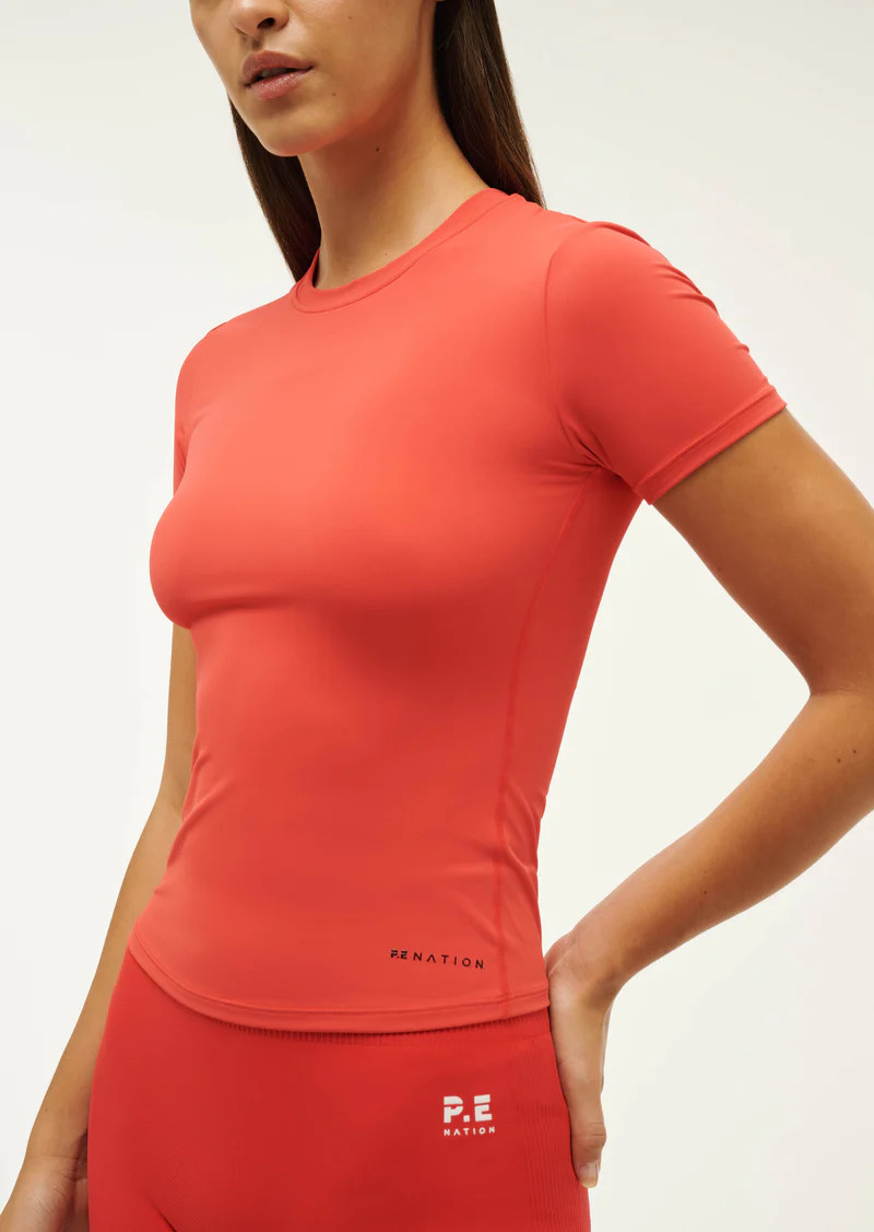 Foundation Short Sleeve Tee | Poppy Red | P.E Nation | P.E Nation AU