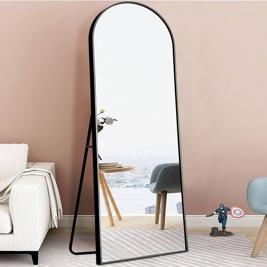 NeuType Arched Full Length Mirror, Large Arched Wall Mirror Floor Mirror with Stand, Full Body Dr... | Amazon (US)