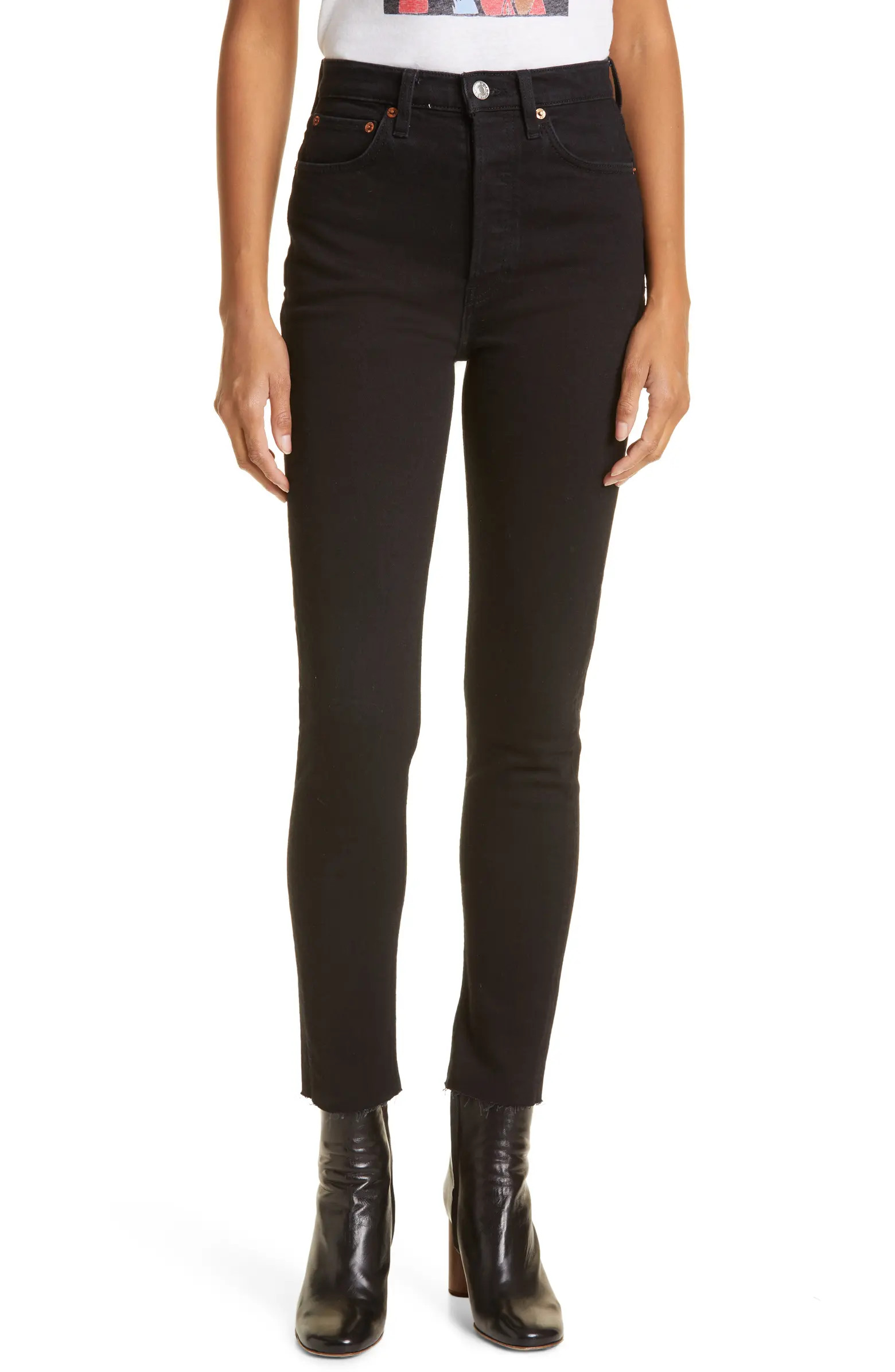 Re/Done '90s High Waist Stretch Crop Skinny Jeans | Nordstrom | Nordstrom