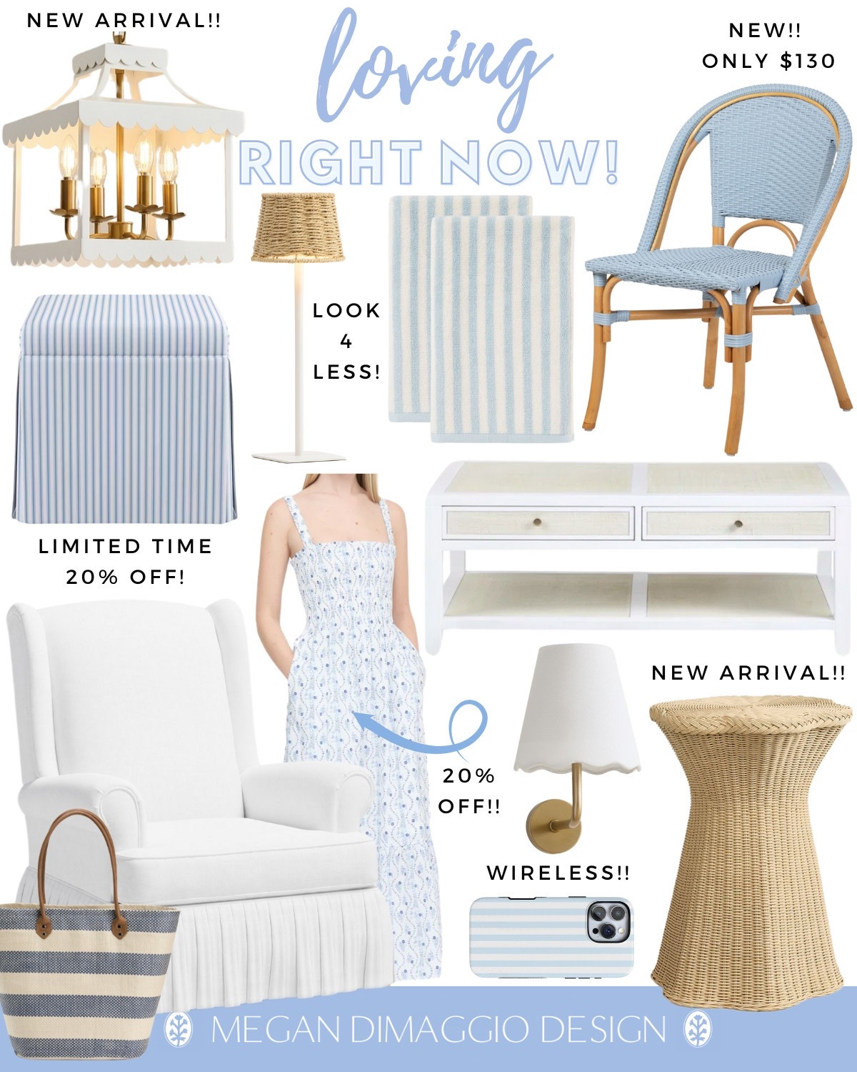 New coastal home finds I’m LOVING right now!! 😍 with several new looks for less, and limited time sales!!! This new lantern is so cute, and these new light blue Serena & Lily riviera dupe chairs are SOOO GOOD!! (I ordered 4!!) also love this new glider, coffee table, rattan side table, and scalloped wireless sconce!! 🤩 Even more linked! 🤍

#LTKSaleAlert #LTKHome #LTKFindsUnder50