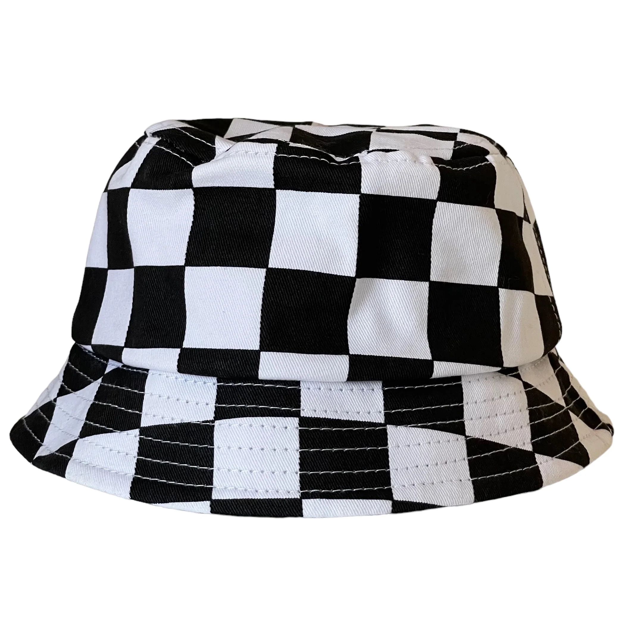 Kids Bucket Hat, Black Checkerboard | SpearmintLOVE